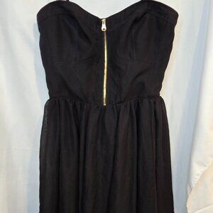 Guess For Angel Black Dress Size 8 Strapless/straps